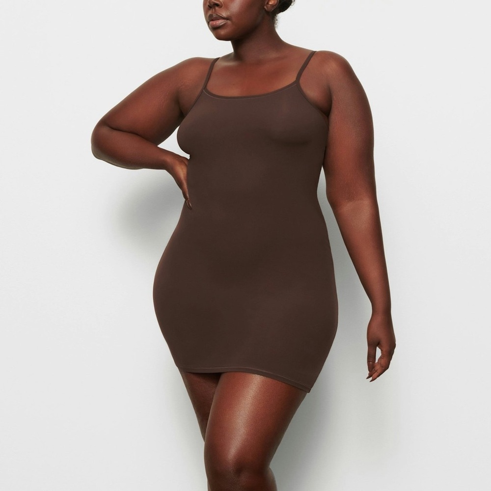 NEW SKIMS Fits Everybody Slip Dress Cocoa Medium